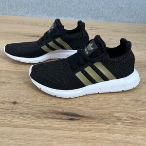 Adidas Original Womans Swift Run Knit Sneaker Shoes Size 5.5 Black Neutral